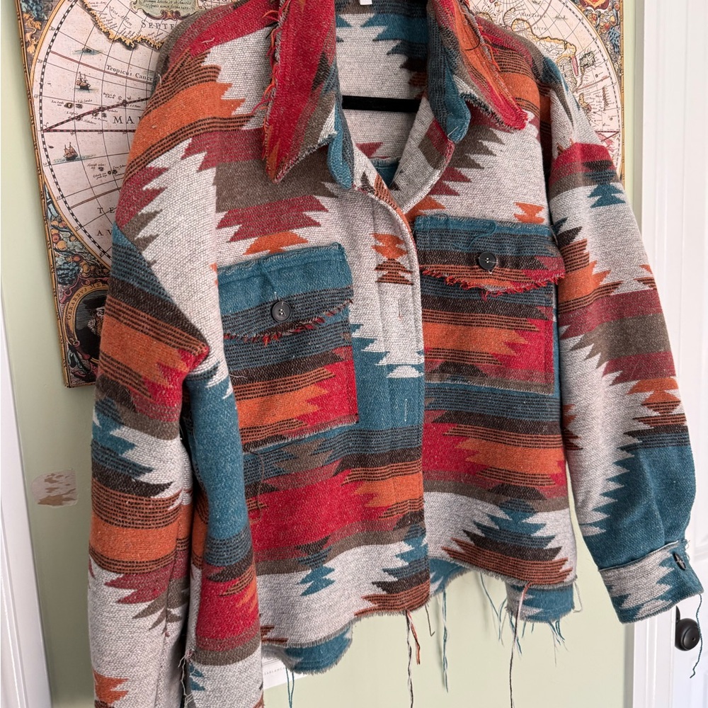 Aztec Print Blanket Coat‎ - Picture 4 of 9